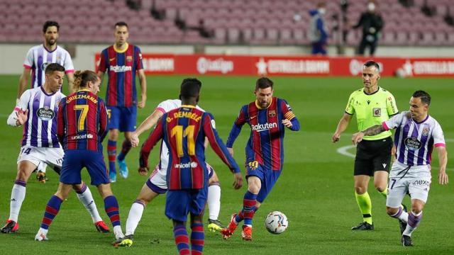 巴萨险胜弱旅，距马竞只差1分！